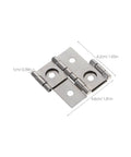Vintage Iron Square Hinges Set For Furniture And Cabinets, Stable Flat Hinges With Easy Install, dimensions shown