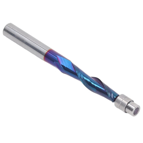 Premium Compression Flush Trim Carbide Router Bit With Ball Bearing For Smooth Wood, MDF, Plywood And CNC Projects, 1/4 inch shank.