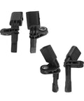 4 Pack ABS Wheel Speed Sensor Front And Rear Left Right Compatible With Volkswagen Beetle Passat Jetta OEM Wht003856 Wht003857 shown from multiple angles.