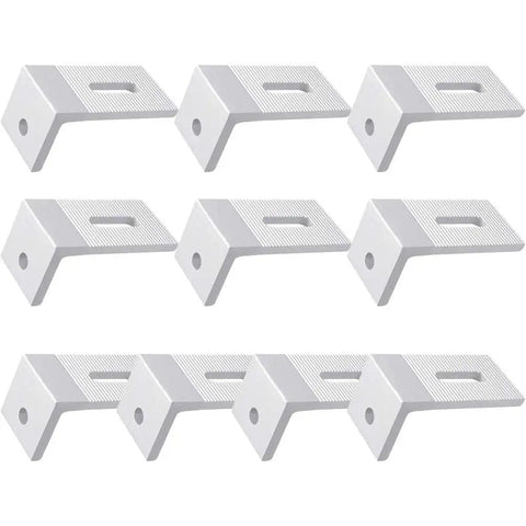 90 Degree Solar Panel Mounting L Bracket For RVs, Boats, And Off Grid Roofs Aluminum Alloy Silver Finish Fits Z Brackets