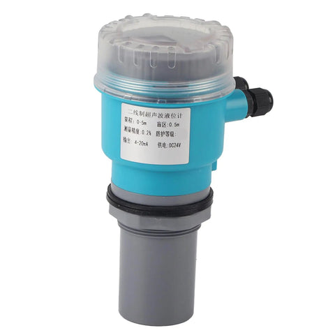 Top Notch Digital Ultrasonic Level Meter With LED Display And Liquid Level Sensor, gray and blue compact design, 4-20 mA output