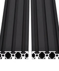 2060 T Slot Aluminum Extrusion Profile 59 Inch Black Anodized Linear Rail For 3D Printer Parts And CNC DIY Frames European Standard High Strength Aluminum Rails For Pro Grade Precision Builds, two 1500 mm sections