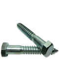 Heavy Duty Three Quarters Inch By Two And A Half Inch Zinc Plated Hex Head Lag Bolts Screws Kit Of Five For Construction Decking And Industrial Fastening For decking and framing