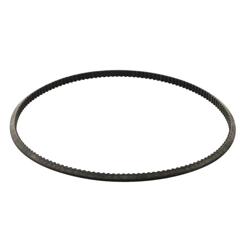 Close-up of a Two Pack 5M375 Lathe Drive Belt for WM210V Mini Lathe with 38mm bore, showing polyurethane material and ridged design.