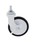 3 Inch Swivel Casters With M8x15mm Threaded Stem, Quiet PP Wheels, 4 Pack For Carts, Trolleys, Equipment and Furniture