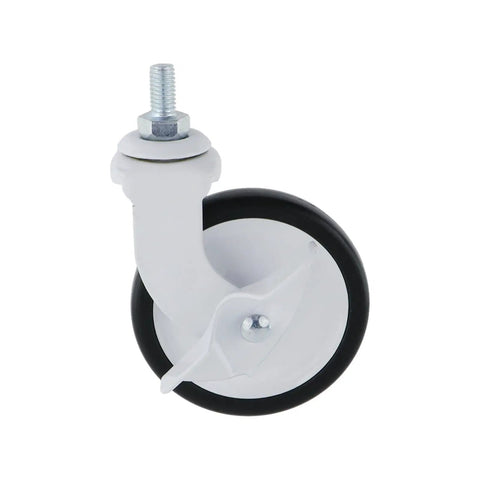 3 Inch Swivel Casters With M8x15mm Threaded Stem, Quiet PP Wheels, 4 Pack For Carts, Trolleys, Equipment and Furniture