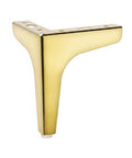 Replacement T Shaped Carbon Steel Furniture Legs Set gold color side view for sofa cabinet and table frames 4 pack