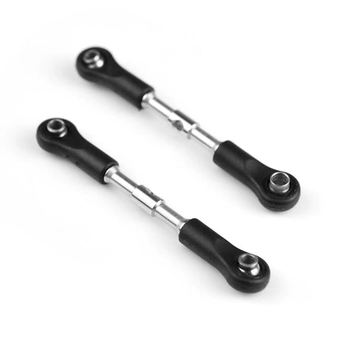Beefed Up Steering Linkage Set For 1 To 8 Scale X25 X27 X17 RC Cars F22 LG03 Spare Parts Pack Of 2 Black Durable Upgrade For Smooth Precise Steering, black metal RC steering rods