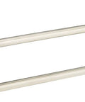 Townsend 24 Inch Double Towel Bar in Brushed Nickel built from durable brass for a sturdy yet sleek bath upgrade with double towel storage.