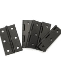 16 Pack Folding Iron Butt Hinges For Doors Cabinets And Drawers Black Finish With Screws 2.4 Inch 60x35mm Heavy Duty Hinge Set