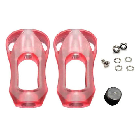 Upgrade Your Baitcast Reels With These Kickass Acrylic Handle Knobs Featuring Super Smooth Ball Bearings And A Lightweight Design For That Next-Gen Fishing Adventure You Been Waiting For. red acrylic baitcast reel handle knobs, 2-pack with bearings, screw and gaskets