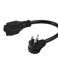 Right Angle NEMA 5 15P To 5 20R Power Adapter Cable Beefy 14 AWG UL Listed 1 Foot SJT Heavy Duty Cord Converts 15A Plug To 20A T Blade