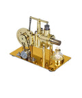 Premium Gold Stirling Engine Generator With Real Moving Pistons And Soft Led Accents making it a dope desktop display piece.