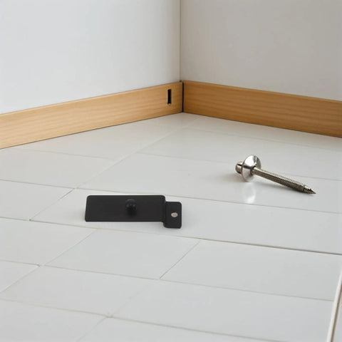 10 Pack Carbon Steel Slatwall Utility Hooks Black With Groove Frame Design piece and screw on floor