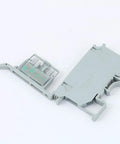 LED Indicated DIN Rail Fuse Holders And Disconnect Terminal Blocks With Screw Clamp, 24V DC, Gray, Nylon PA66 Housing, Open View