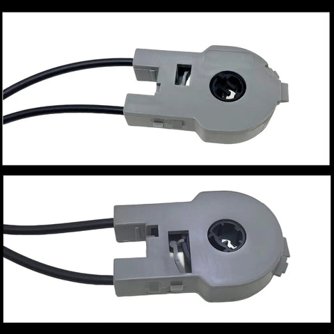 Badass AC Heater Control Switch Replacement For Ford Focus And Transit Connect 2000 To 2013, gray actuator with wiring.