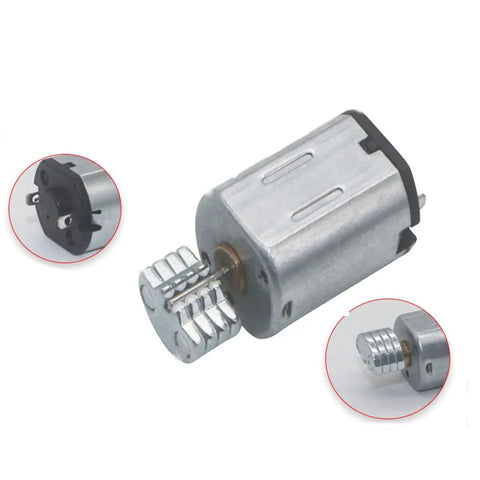 Two Pack Tiny DC 3V N20 Vibration Motors 12000RPM Micro Electric Vibe Motors for DIY Builds with close-up details