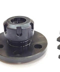 ER25 collet adaptor shown with clamp hardware from Dope 3 Inch Tilting Rotary Milling Indexing Table With 80mm Clamp Kit