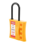Badass Multi User Insulated Nylon Lockout Hasp With Four Reinforced Holes For Safety Tagout Protocols Built Tough for valve operations.