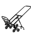 Stair Climbing Folding Cart Hand Truck With Heavy Duty Carbon Steel Frame And Rubber Wheels, Multi Use Dolly For Moving, Camping, Office, Warehouse, Shopping And More, Strong Bearing Capacity And Durable, Easy To Fold. Black stair-climbing cart