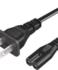 AC Power Cord Cable Replacement For Digital Pianos And Workstations Including KR-370 XP-50 MT-300S DCP-901 DCP-911 Plug End View