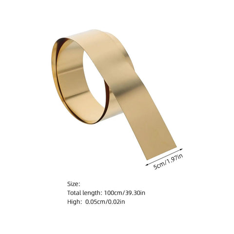 Thin Brass Sheet Roll And Brass Foil For DIY Jewelry Making And Craft Projects With High Thermal Conductivity And Wear Resistance For Mechanical Parts Decorative Projects Garden Crafts And Grounding Uses, 5cm x 100cm roll