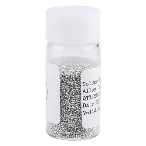 Pro Grade BGA Reball Solder Balls Kit 0.6mm for GPU CPU IC Chips and PCB Soldering Universal Stencil Ball Set full bottle.