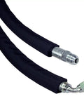 One Inch Hydraulic Hose Burst Protection Sleeving Nylon Guard Sleeve 50 Feet Black With Yellow Inner Liner Heavy Duty Hose Shield