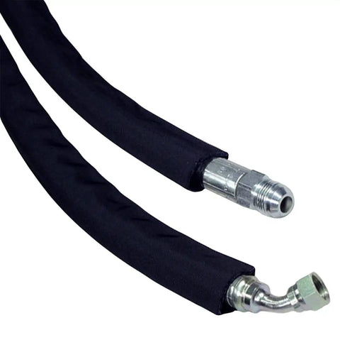 One Inch Hydraulic Hose Burst Protection Sleeving Nylon Guard Sleeve 50 Feet Black With Yellow Inner Liner Heavy Duty Hose Shield