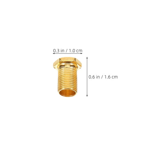 Gold Alloy Guitar Tuning Machine Mounting Hardware Kit With Screws Hex Nuts Flat Washers 12 Sets For Acoustic Electric Guitars, close-up of hex nut