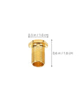 Premium 12 Set Gold Guitar Tuning Hardware Kit hex nut measuring 0.6 in with rust-proof brass finish for acoustic electric bass guitars.