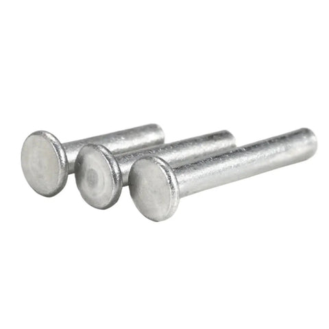 Straight Up Aluminum Solid Rivets Set With Flat Heads And Compatible Punch Tool For Marine Woodworking And Hella Tough Outdoor Builds Built Different And Super Long Lasting Rust Resistant