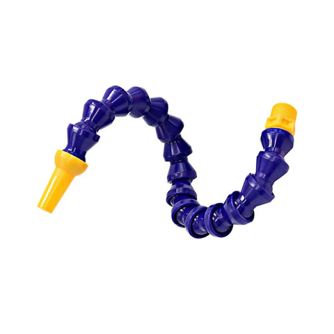 Heavy Duty Flexible Coolant Hose For Machine Shops Straight Up Rock Solid Water And Oil Delivery Tube With Swivel Threaded Ends, 60cm flexible tubing.