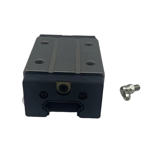 Front view of MSB30S Linear Guide Carriage Rails Slider Block For 3D Printer Motion Control, showing metal build and mounting holes.