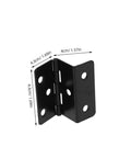 Heavy Duty Six Hole Three Fold Cabinet Door Hinges For Kitchen Cabinets And Drawers Multi Fold Furniture Hardware Easy Install Iron Hinges