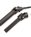 Built Tough Heavy Duty Front Or Rear Driveshaft Assembly For Traxxas Maxx Rc Monster Truck, black plastic parts with screw pin clip.