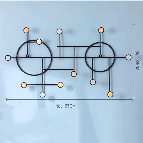 Heavy Duty Wall Mount Coat Hooks Built Tough With Premium Iron Metal, 67CM x 39CM, featuring modern Nordic design and colorful accents.