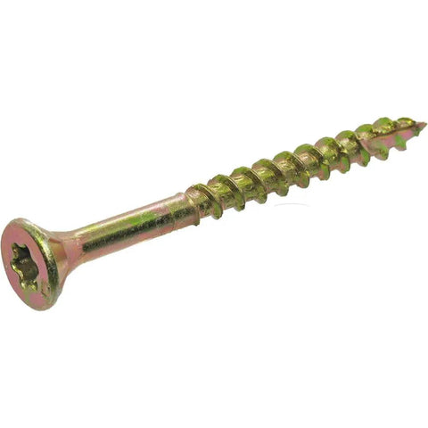 8 By 2 Inch Gold Finish Wood To Wood Cabinet Screw With Type 17 Drill Point Self Piloting For Cabinets Framing Shelving And Subfloors 1Lb Pack Heavy Duty Construction Fastener