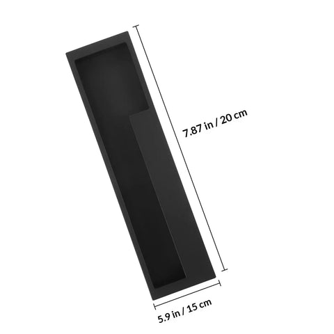 2 Pack Invisible Embedded Alloy Wardrobe Pull Handles Matte Black Recessed Cabinet Push Pull For Home Use Concealed Sliding Door Hardware