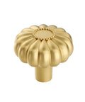 8 Pack Gold Brushed Brass Cabinet Knobs And Drawer Pulls For Kitchen Cupboards Decorative Solid Zinc Alloy Handles Close-up