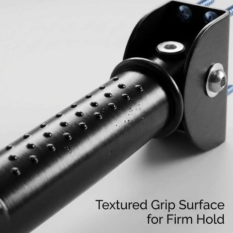Close-up of textured grip surface of Tough Folding Grab Bars For Stairs And Doorways for firm hold and reliable support.