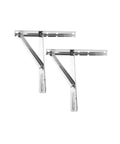 Stainless Steel Outdoor Air Conditioner Bracket 1 Pair Heavy Duty Weatherproof Wall Mount with installation screws, side view