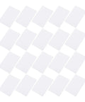 Heavy Duty 50 Piece Set Blank White Pvc Id Cards displayed in a grid, ideal for dual sided printing and smart chip access.