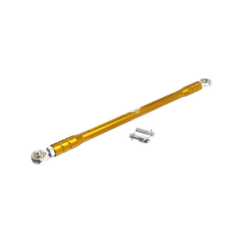 Gold CNC Aluminum Clutch Shift Linkage Rod For Harley Davidson FL Softail And Touring Models Adjustable Bolts 6061 T6 Anodized Finish Fits 86 And Up Ready To Install, with bolts
