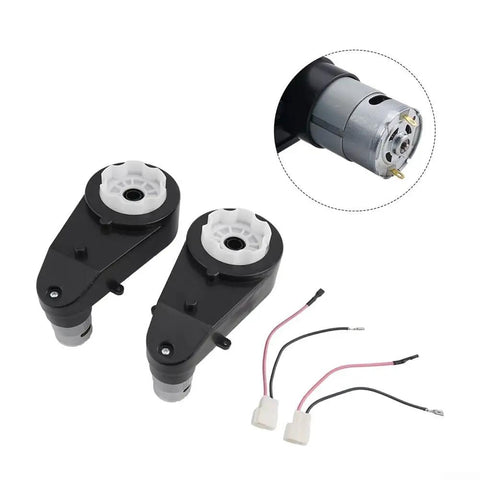High Speed 24V 30000RPM Gearbox For Electric Cars Replacement Motor Gearbox For Ride On Toys Two Pack shown with wires