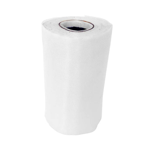 Fiberglass Cloth Tape For Repairs And Reinforcement, 6 Oz, 8 Inch Wide By 50 Yards, roll view, white E Glass material
