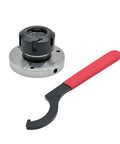 Upgrade your Shop Game With This Awesome Nakkaa ER32 Collet Chuck, 80mm Big Diameter And Insane Precision For Your CNC Milling Machine Setup, with matching wrench.