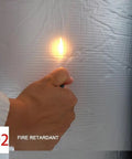 Hand demonstrating fire resistance on High Density Acoustic Foam Wall Panels Self Adhesive Aluminum Foil Backing For Studio Sound Treatment.