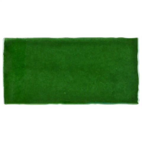 Viva Antic Verde 3x6 Ceramic Wall Tile With Dope Glazed High Sheen Finish, glossy green crackle texture, smooth edges, Grade 1.