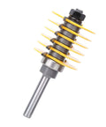 Premium No Nonsense Box Joint And Finger Joint Router Bit With Heavy Duty 8Mm Shank Yg6 Alloy Cutter Head shown from side view.
